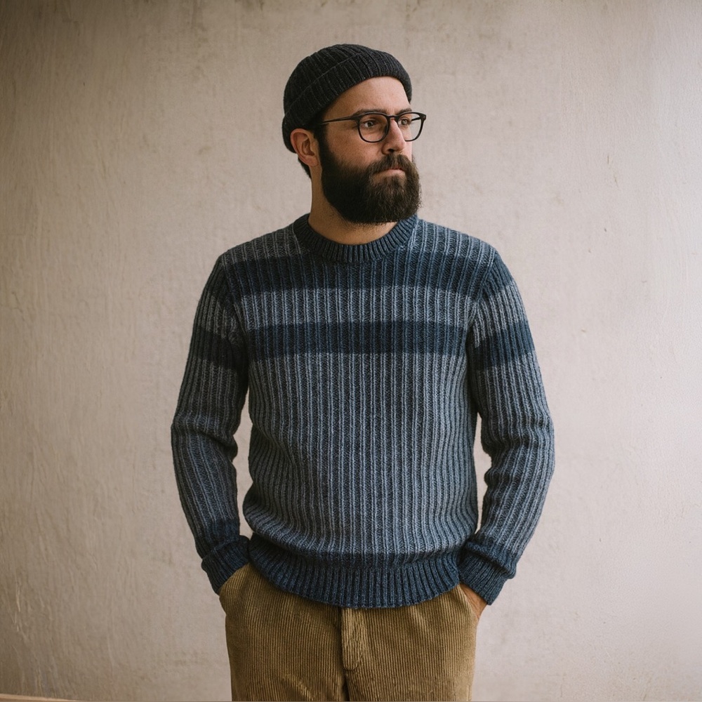 [xl] Sperry Topsider Vintage Cotton Sweater – Blue – Men’s